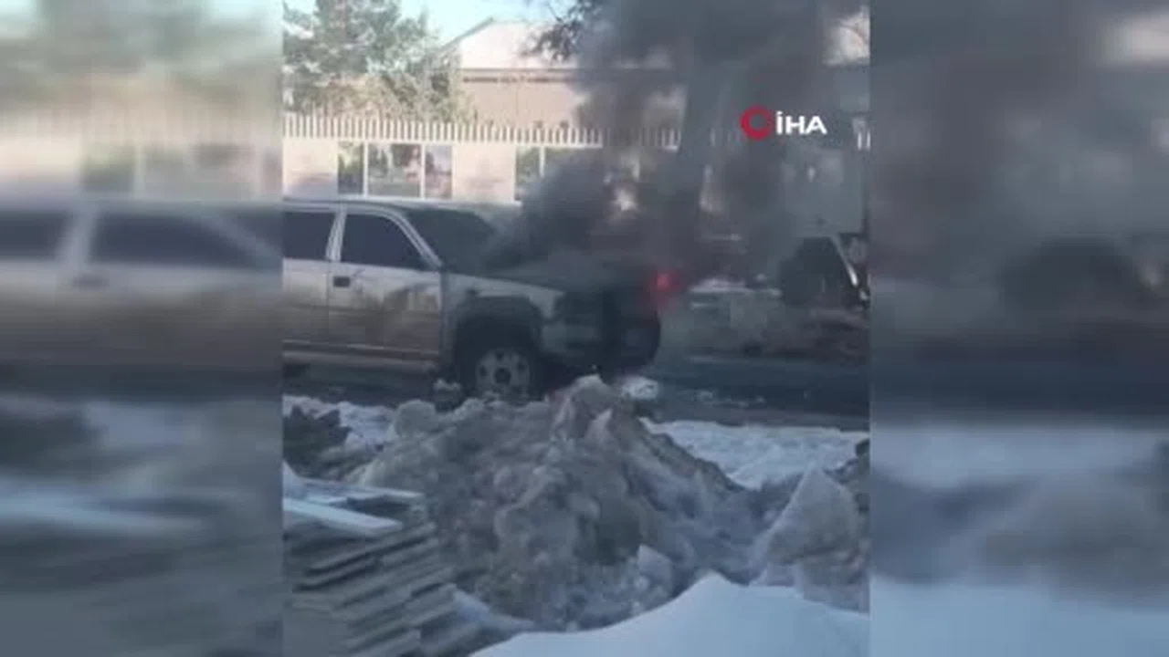 Sürücü canını zor kurtardı: Pikap bir anda alev topuna döndü