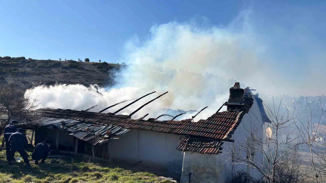 Uşak’ın sessiz köyü yangınla sarsıldı... Bir hayat söndü!