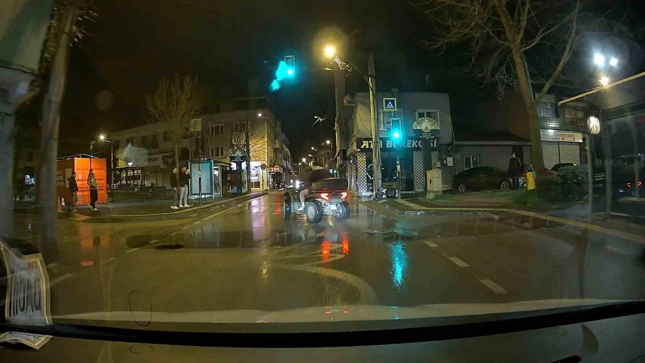 ATV ile ölümüne drift! Kaza anı saniye saniye kamerada...