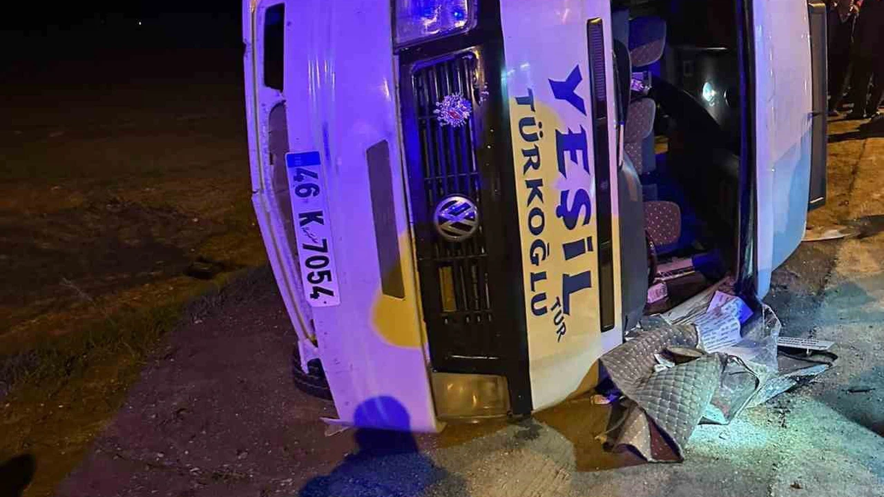 Kahramanmaraş’ta minibüs kazası: 10 yaralı