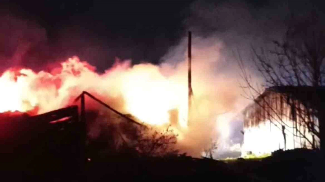 Karabük’te samanlık ve odunluk yangında küle döndü