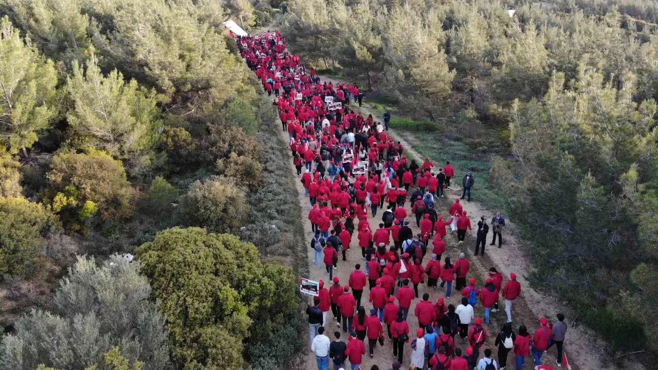 Tarihin en hüzünlü ve en onurlu yürüyüşü: Binlerce kişi 57'nci Alay'ın izinde Conkbayırı'na ulaştı