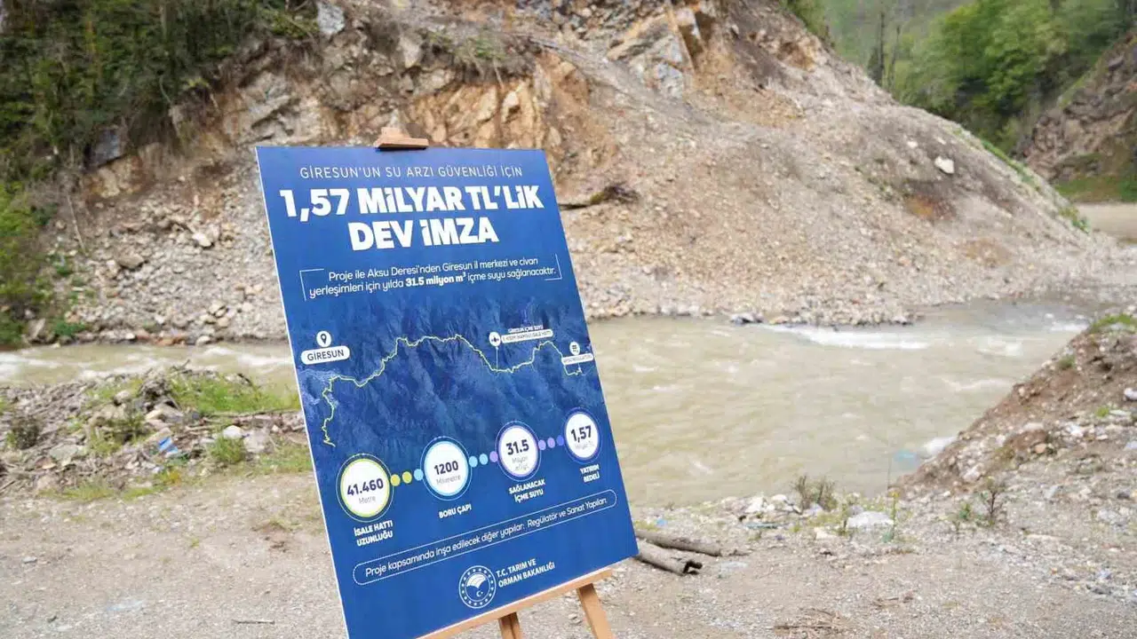 Giresun’un musluklarından gürül gürül akacak: 1,57 milyarlık dev projede ilk kazma vuruldu