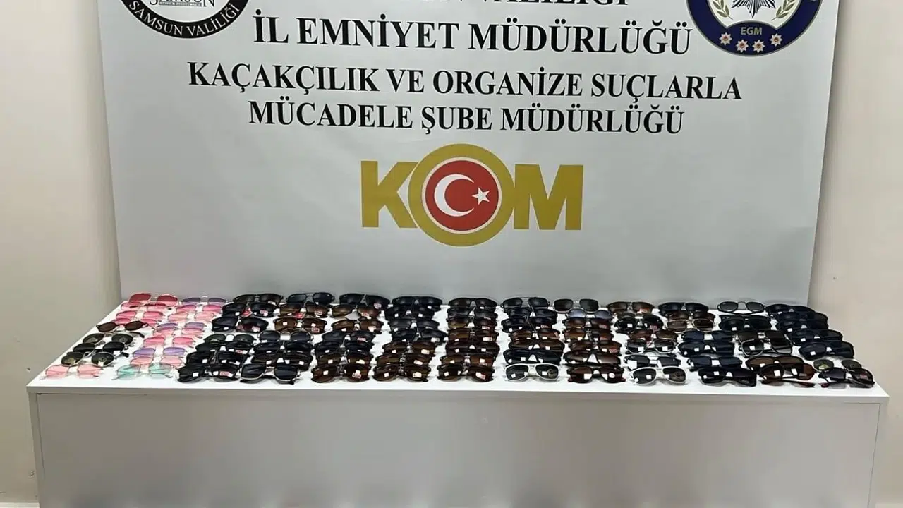 Samsun’da kaçak ürünlere darbe: 150 güneş gözlüğüne el konuldu