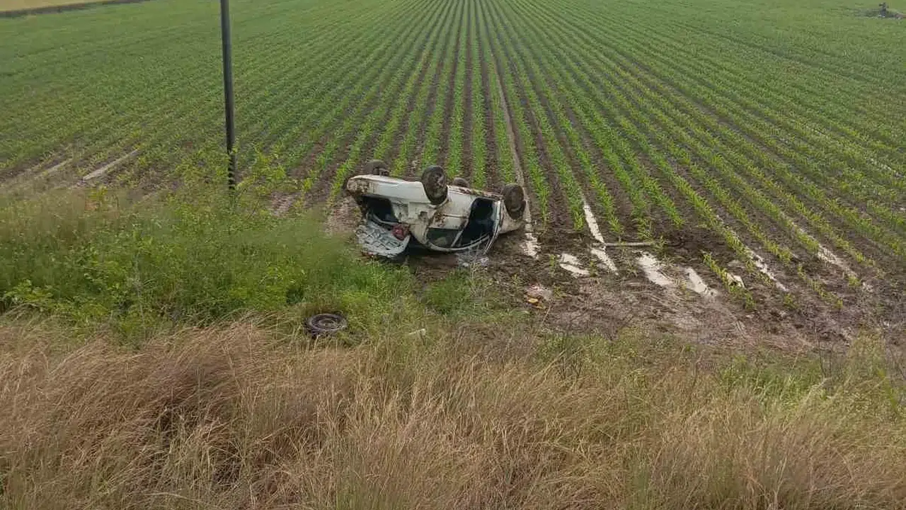 Adana'da korkutan kaza: Kontrolden çıkan otomobil tarlaya uçtu, 4 kişi hastanelik oldu