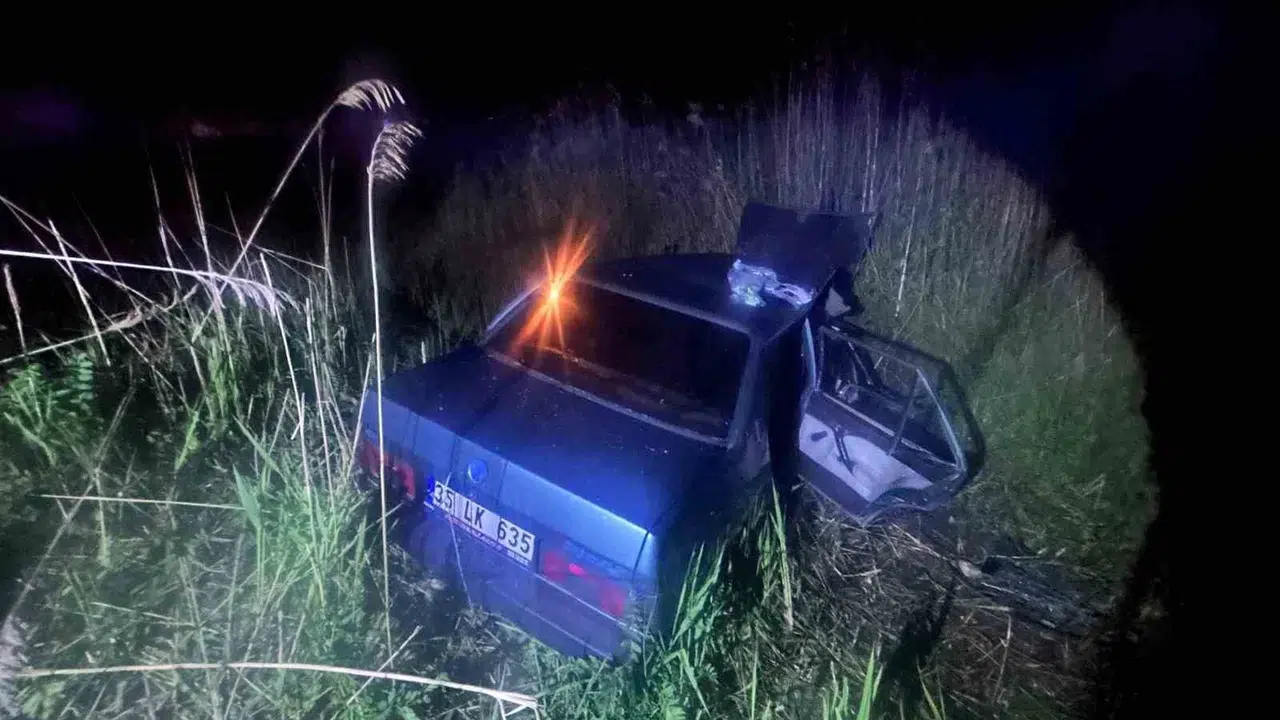 Manisa’da feci kaza: Kanala uçan otomobilden acı haber geldi