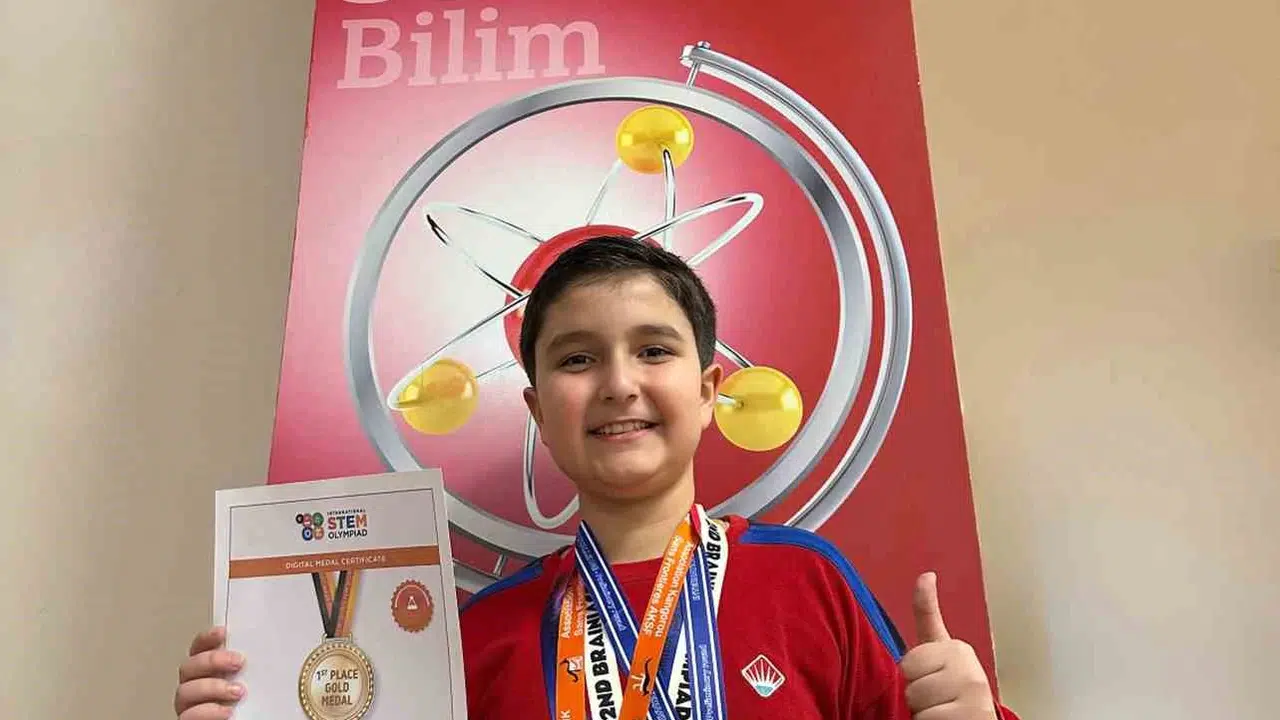 38 bin rakibini geride bıraktı: Küçük Kerem’in gözü dünya bilim sahnesinde