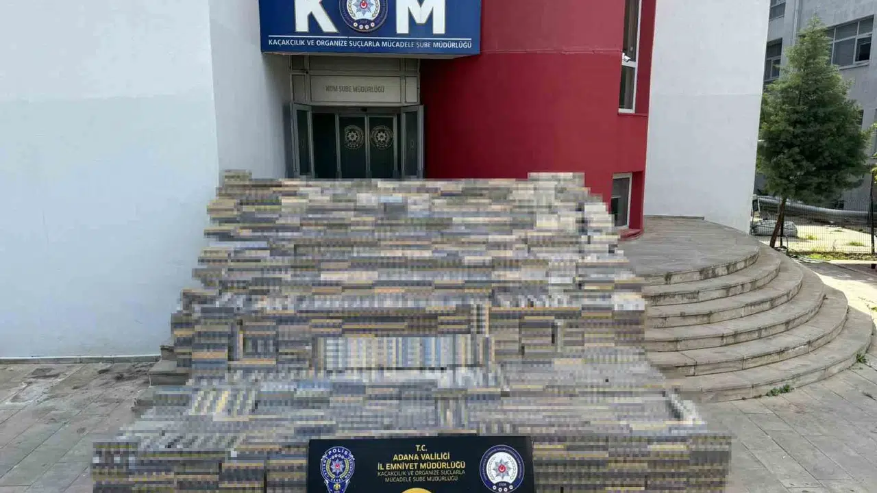 Adana'da dev operasyon: 13,5 milyonluk kaçak sigara sevkiyatına geçit yok