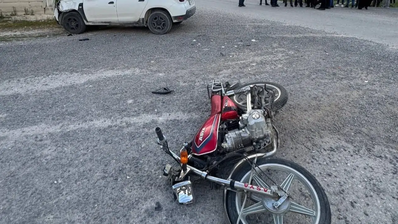 Karapınar'da trafik kazası: Motosiklet sürücüsü ağır yaralandı