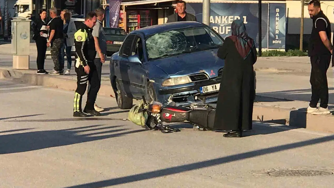 Konya'da trafik kazası: Motosiklet sürücüsü hastanelik oldu