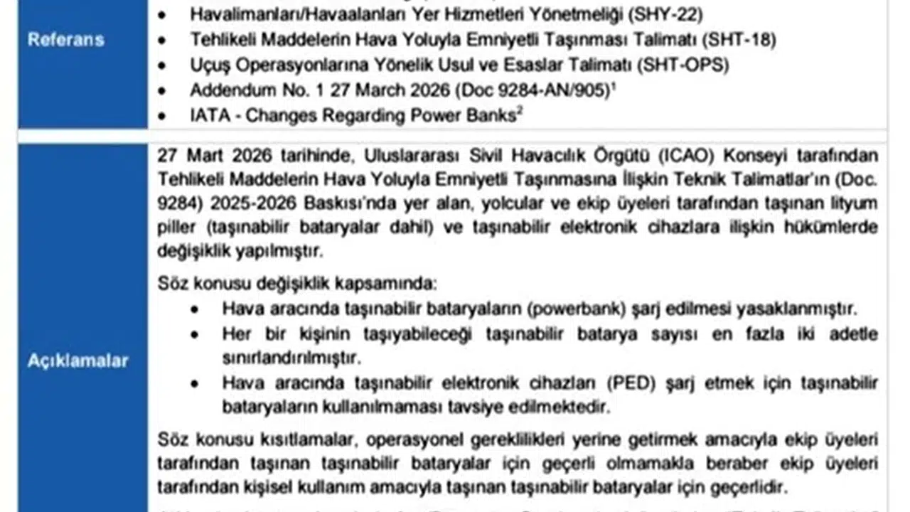 Uçak yolculuklarında powerbank dönemi değişti: Artık o cihazları kullanmak yasak
