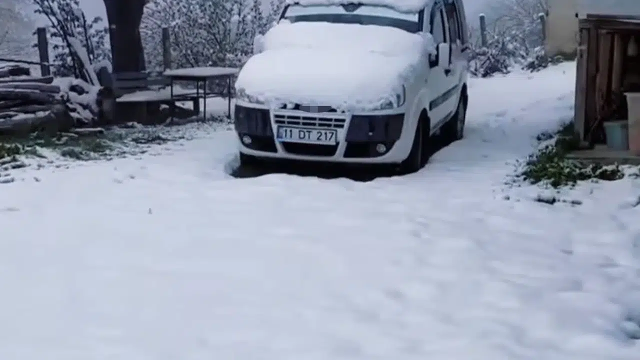 Baharın müjdecisi çiçekler kar altında kaldı: Bilecik’te mevsimler birbirine karıştı