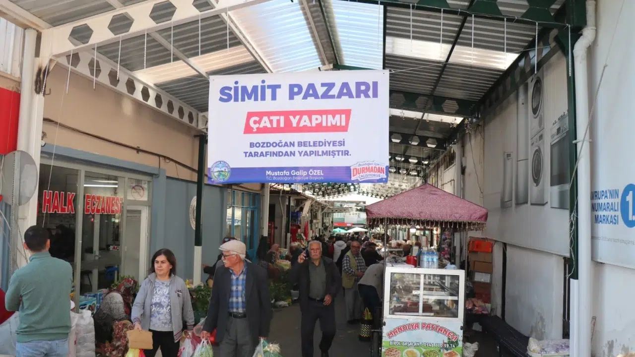 Bozdoğan’da hava muhalefeti tarih oldu: Simit Pazarı Sokağı artık dört mevsim hizmet verecek