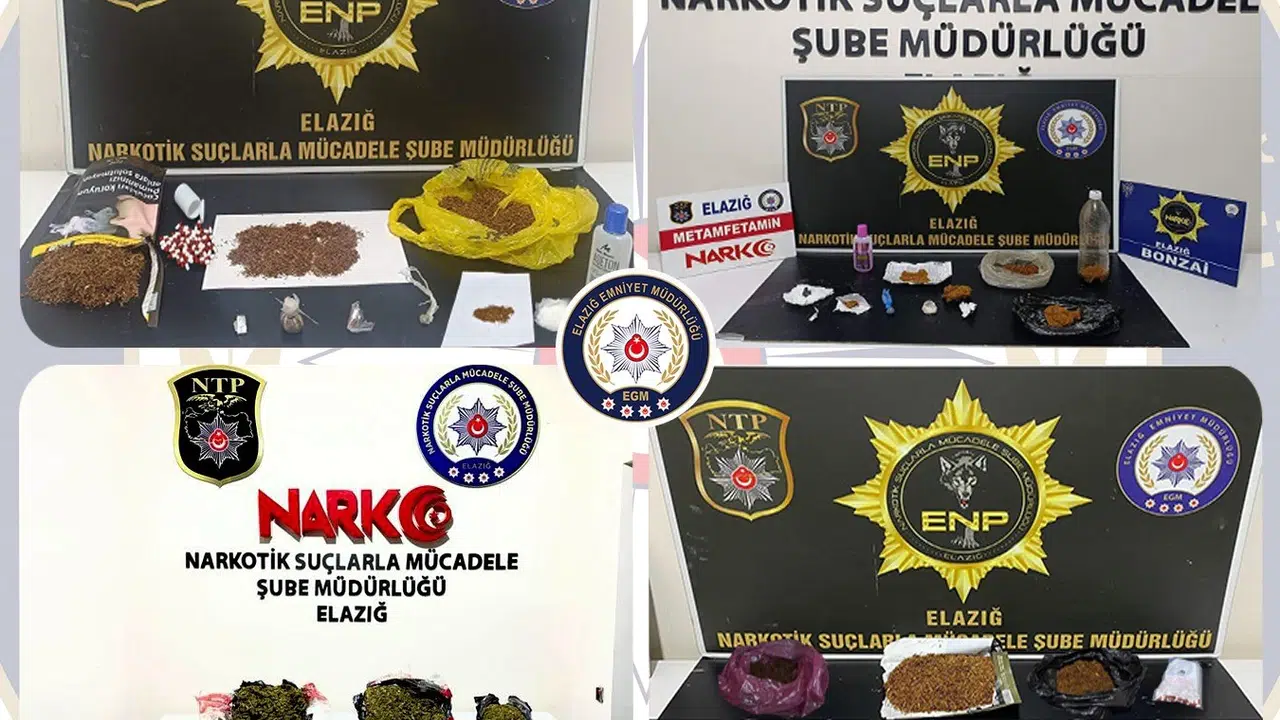 Elazığ’da zehir tacirlerine ağır darbe: Bir ayda 30 tutuklama