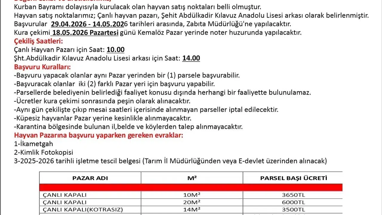 Uşak’ta bayram hazırlığı: Kurban satış noktaları için geri sayım başladı