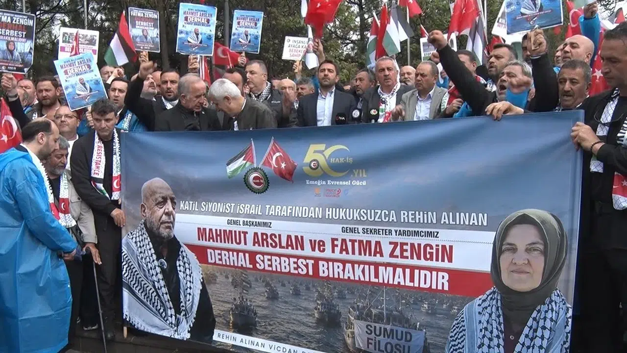 İsrail’in vicdan gemilerine hukuksuz müdahalesi: HAK-İŞ’ten Ankara’da sert tepki