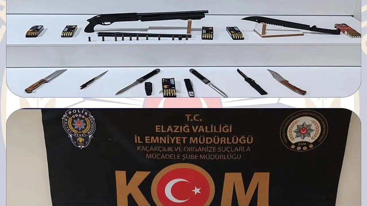 Elazığ’da suç örgütlerine darbe: Cephanelik gibi eve operasyon