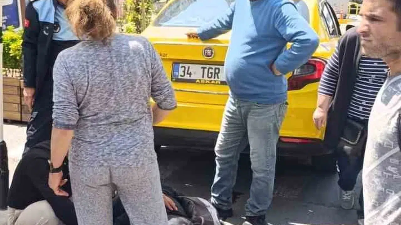 Bomonti’de korku dolu anlar: Geri manevra yapan taksi yaşlı kadını ezdi