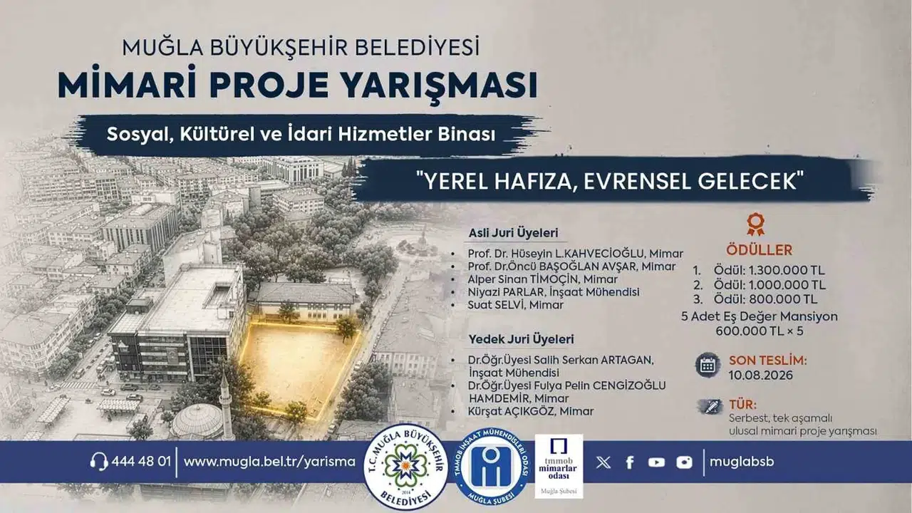 Muğla’nın kalbi yeni mimari vizyonla atacak: Milyonluk ödüllü yarışma başladı