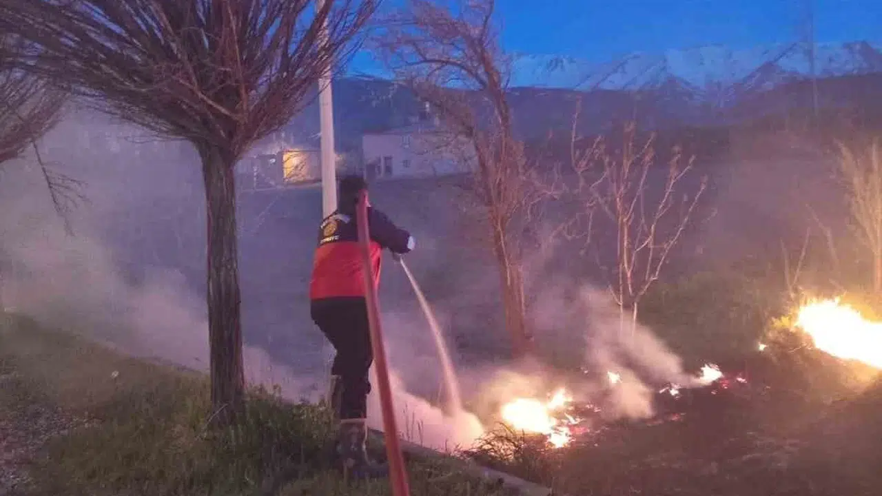 Van’ın Gevaş ilçesinde korkutan dumanlar: Ekipler alevlere geçit vermedi