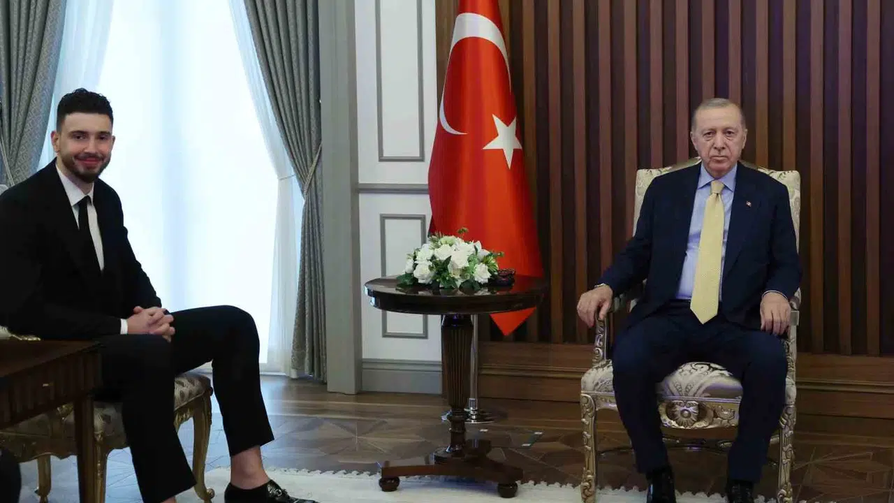 NBA'in gururu Külliye'de: Cumhurbaşkanı Erdoğan'dan Alperen Şengün'e özel kabul