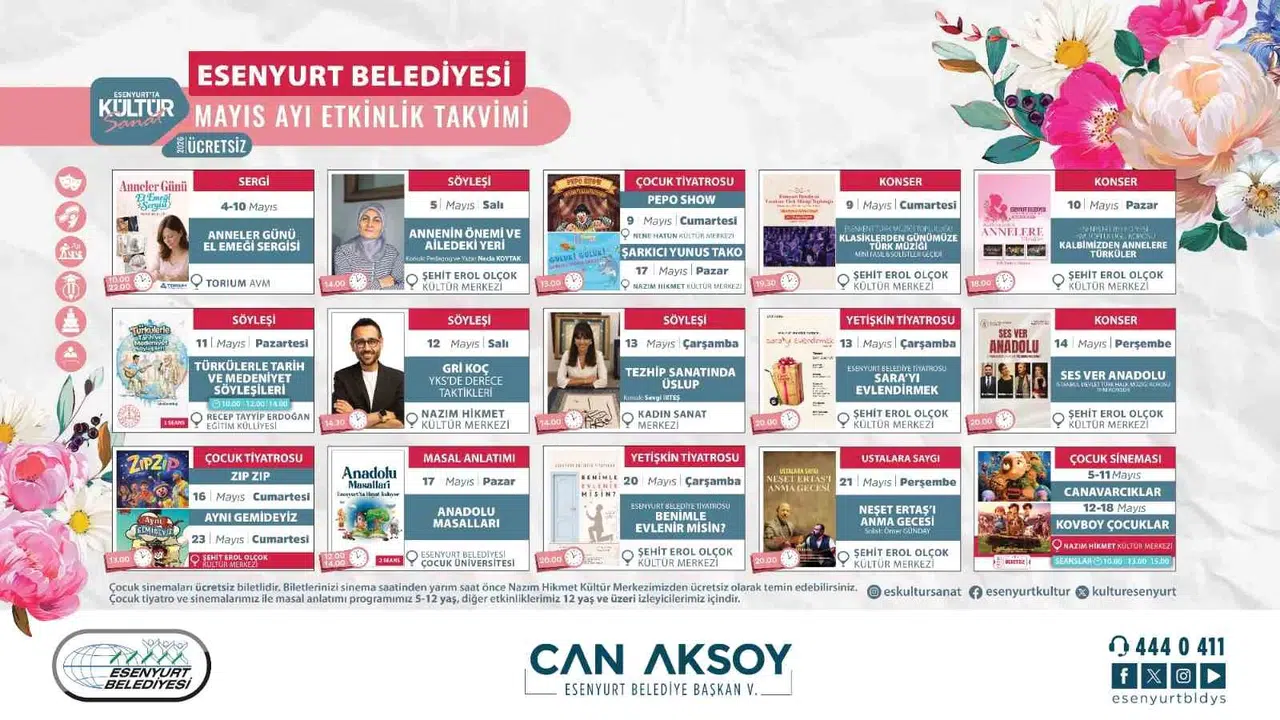 Esenyurt’ta sanat rüzgarı esecek: Mayıs ayı boyunca tüm etkinlikler ücretsiz