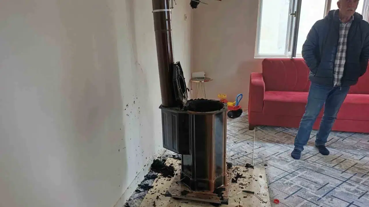 Adıyaman’da korkutan kaza: Soba bir anda infilak etti