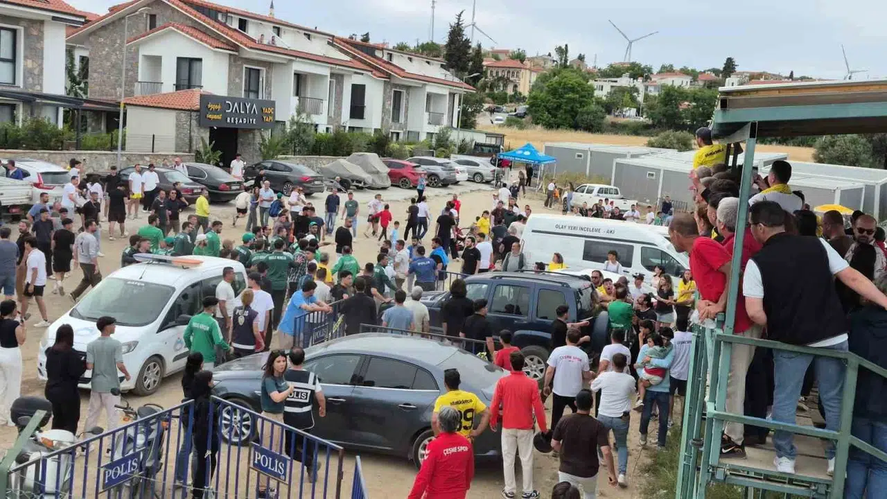 Datça’da kupa finalinde istenmeyen görüntüler: Şampiyonluk sevinci yerini arbedeye bıraktı