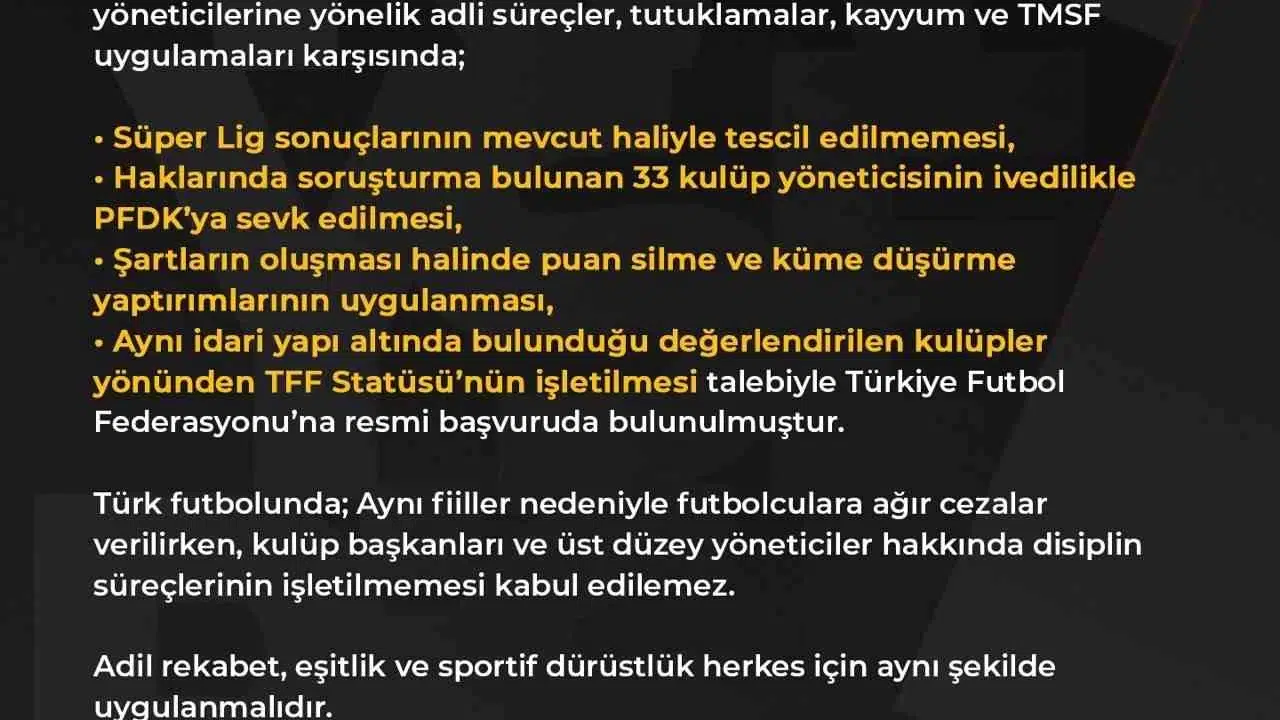 Kayserispor'dan Türk futbolunda deprem etkisi yaratacak hamle: Lig tescil edilmesin