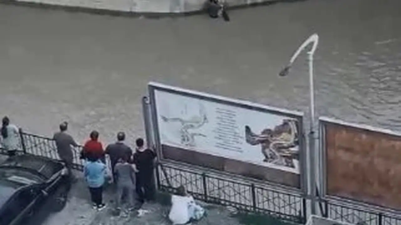 Borçka’da yürekleri ağza getiren anlar: 300 metre sürüklendi, kahraman vatandaşlar sayesinde hayata tutundu