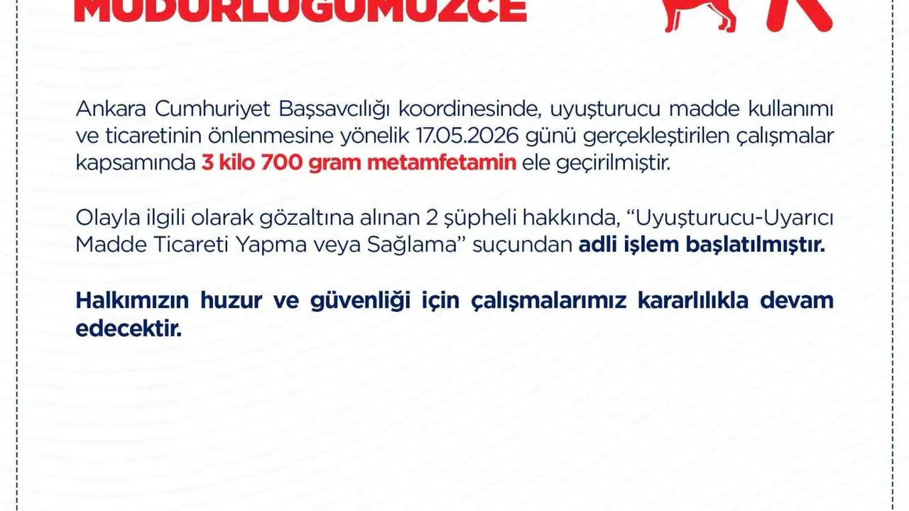 Başkentte zehir tacirlerine ağır darbe: Tonlarca metamfetamin ele geçirildi