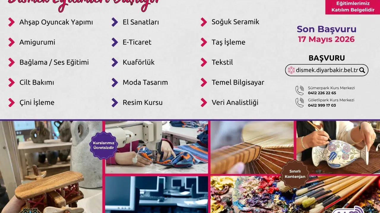İş arayanlara ve kendini geliştirmek isteyenlere müjde: Diyarbakır’da yeni dönem kayıtları başladı