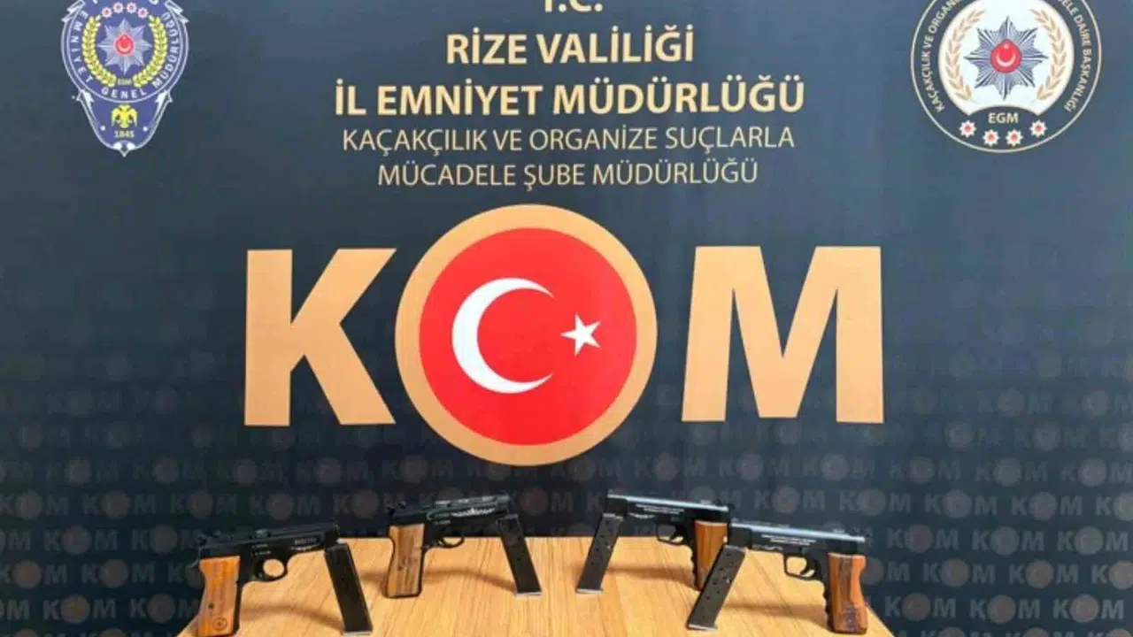 Rize’de suç örgütlerine ağır darbe: Silah deposuna baskın yapıldı