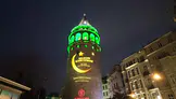 İstanbul’da Ramazan uygulaması: Galata Kulesi iftar saatinde yeşile bürünüyor