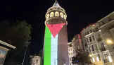 Galata Kulesi Filistin bayrağıyla aydınlandı: Zulme sessiz kalmamak ortak sorumluluktur