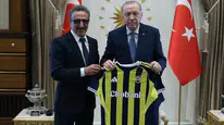 Külliye’de sürpriz kare: Hamdi Ulukaya’dan Erdoğan’a sarı-lacivert hediye!