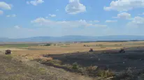 Amasya'da korkutan yangın: 40 dönüm buğday arazi kül oldu!