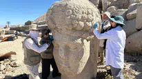 Nemrut Dağı'nda zamana karşı bilimsel kalkan: Dev heykeller nanoteknolojiyle korunuyor