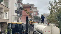 Zonguldak'ta tahliye edilen 5 katlı binanın kontrollü yıkımı başladı