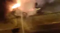 Kayseri'de park halindeki otomobilde yangın çıktı