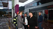Başkan Çavuşoğlu, Pamukkale'deki yangın sonrası ziyaret gerçekleştirdi