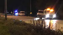 Konya'nın Ereğli ilçesinde tırın çarptığı otomobil şarampole düştü: 1 yaralı
