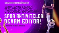 Spor dostu kampüs uygulaması etkinlikleri başladı