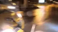 Antalya'da hafif ticari araç ile motosikletin çarpışma anı kask kamerasında