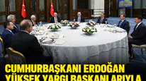 Cumhurbaşkanı Erdoğan yüksek yargı organlarının başkanlarıyla Külliye'de buluştu