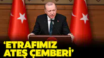 'Etrafımız ateş çemberi': Cumhurbaşkanı Erdoğan 'Muhtarlar Günü Buluşması' programında