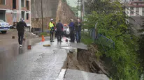 Gümüşhane’de korkutan çökme: Ana arter trafiğe kapatıldı