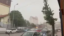 Polatlı'da akşam saatlerinde dolu yağışı etkili oldu