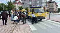 Konya’da dehşet anları: Kamyonetin altına aldığı elektrikli bisikletten mucizevi kurtuluş