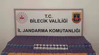 Bilecik'te düzenlenen operasyonda 9 bin 900 adet doldurulmuş makaron ele geçirildi